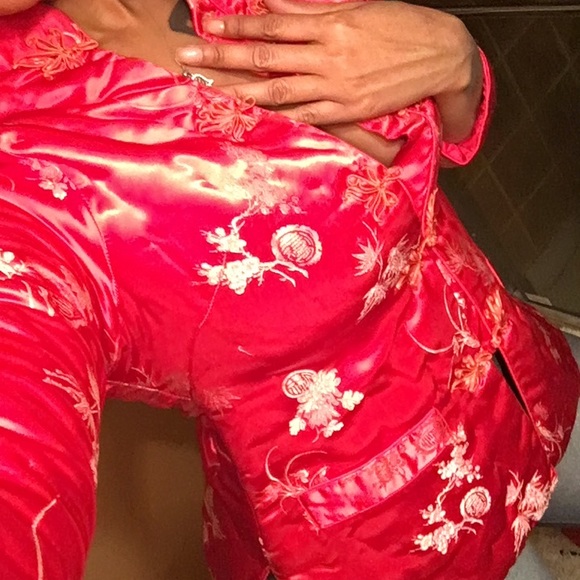 Oriental silk blazer RED - Picture 7 of 8